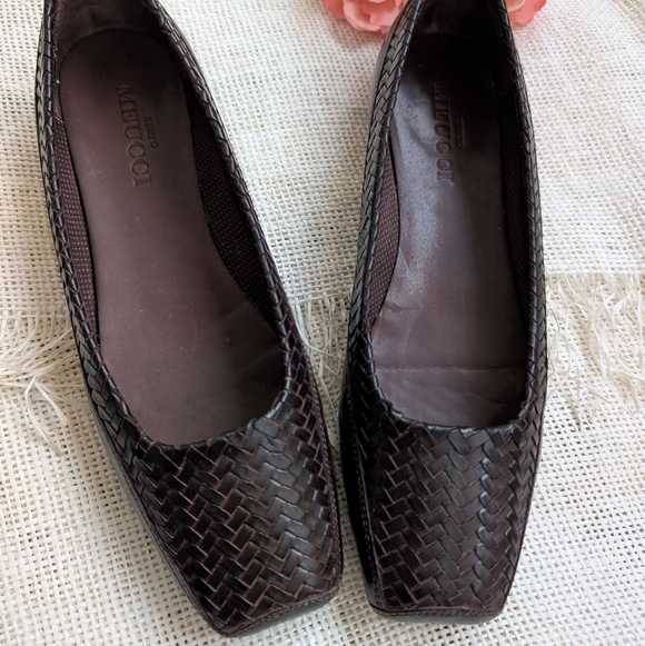 Sesto Meucci Dark Brown Woven Loafers - Picture 4 of 9